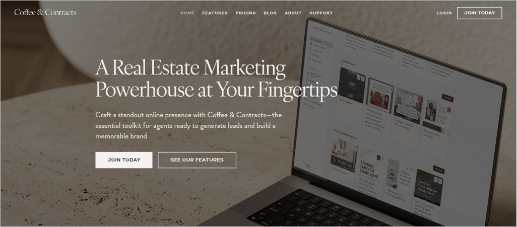 Coffee & Contracts Homepage