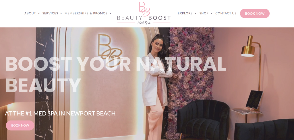Beauty Boost Spa homepage