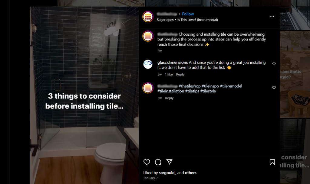  Instagram allows you to visually showcase your home services to engage and attract customers