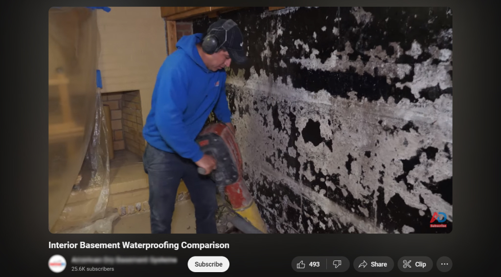 Video about interior basement waterproofing comparison