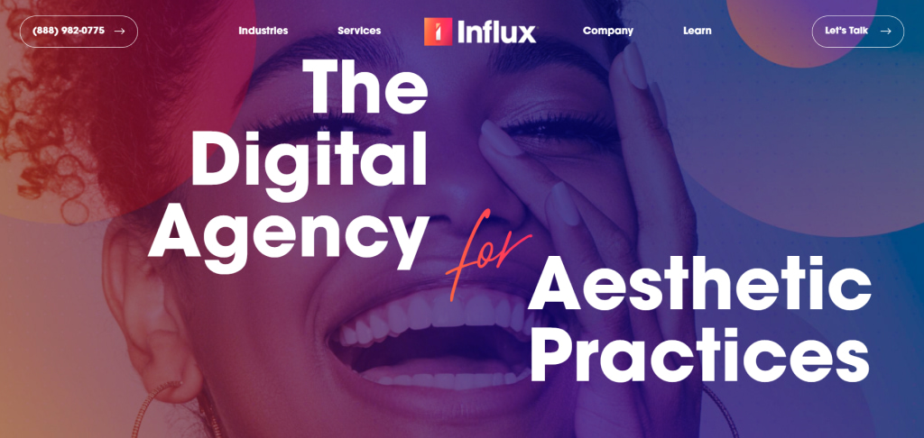 Influx Marketing homepage