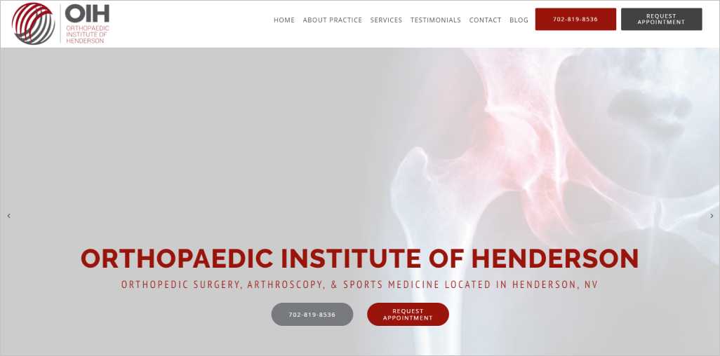 Orthopaedic Institute of Henderson homepage