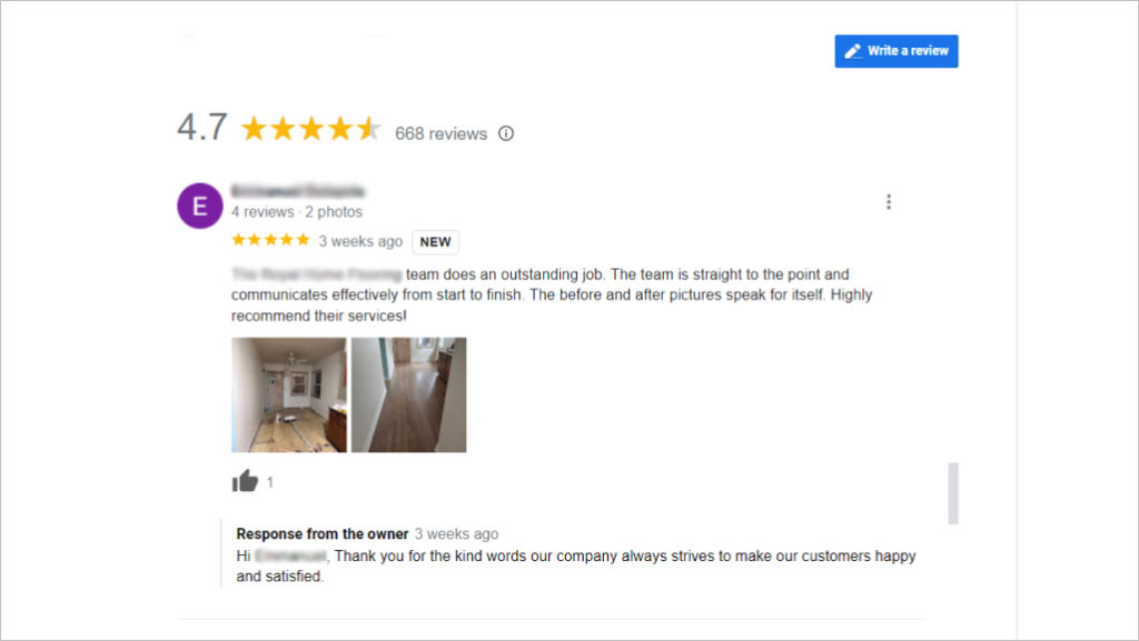 Online reviews and reputation management