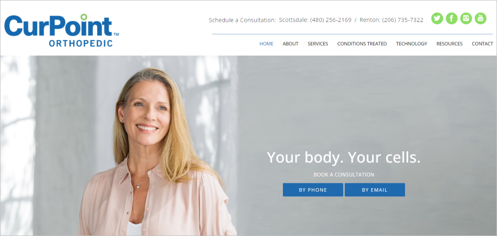 CurPoint Orthopedic homepage